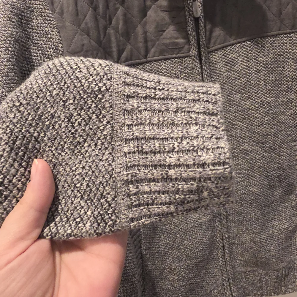 Scott James Mens Luxury Jacket M Gray Quilted Full Zip Plaid Lined Polished - Picture 10 of 13